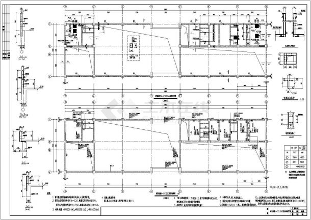 15层框剪结构办公楼结构施工图（螺旋钻孔压灌桩）-图二