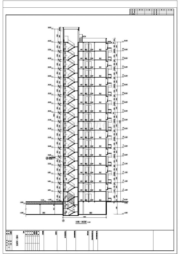 某地18层剪力墙结构住宅楼建筑设计施工图-图二