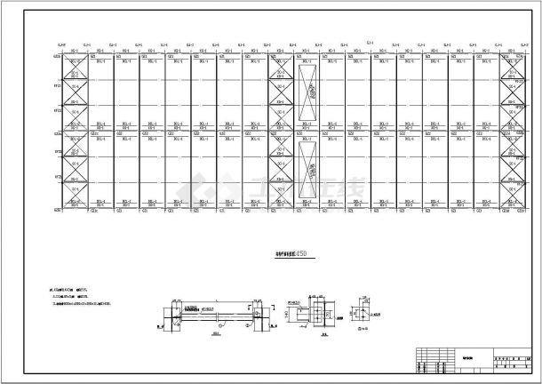 36米跨门式刚架厂房结构施工图（7度抗震）-图一