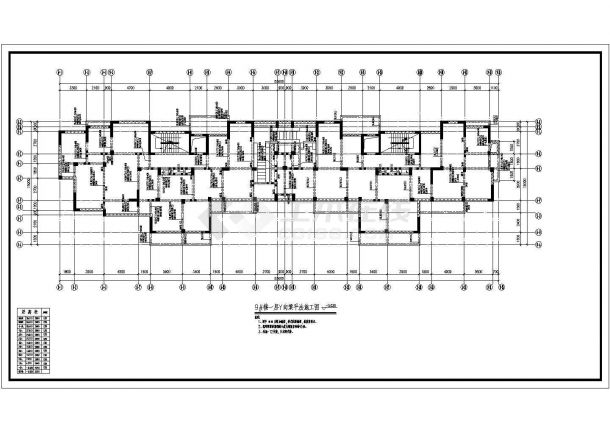 宁波11层（带地下室）框剪结构住宅结构施工图-图二