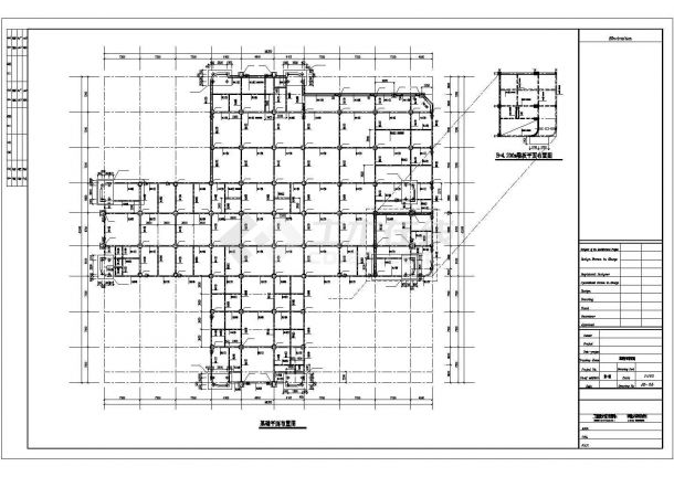[重庆]七层框架剪力墙结构儿童中心医院结构图（含计算书）-图二