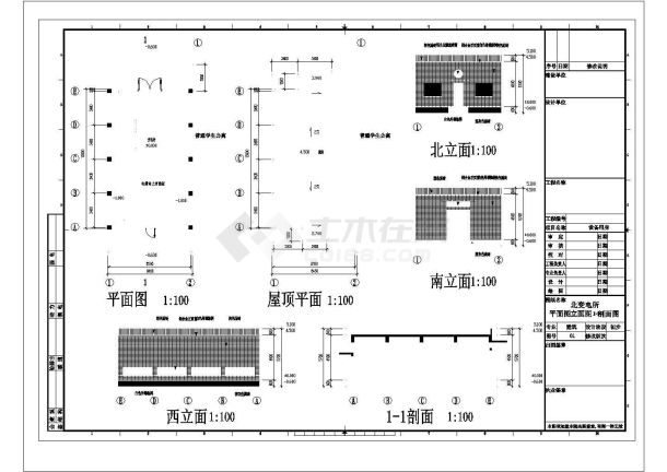 无锡惠山某砖混结构学校规划区设备用房建筑结构方案图-图二