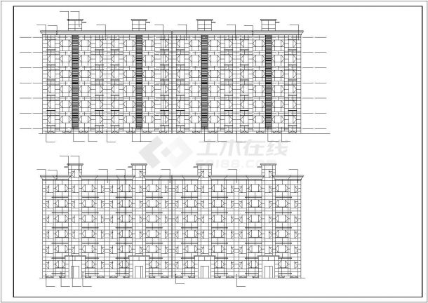 [北京]6层剪力墙结构半地下室公寓楼结构图（2栋含建施）-图二