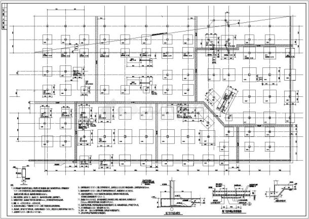 [郑州]地下商场框架结构体系施工图-图一