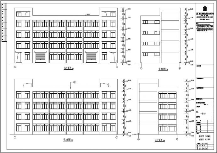 某地四层框架结构厂房车间建筑施工图_图1