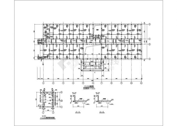 三层砌体结构条形基础办公楼结构施工图（7度抗震）-图二