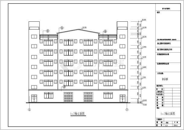 闽南某六层框架结构宿舍楼结构施工图-图一