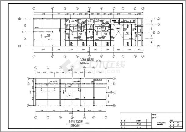 两层砌体结构条形基础宿舍楼结构施工图-图二