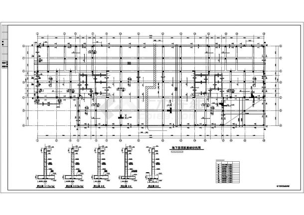 某十七层筏形基础双塔框剪结构住宅结构施工图（7度抗震）-图一