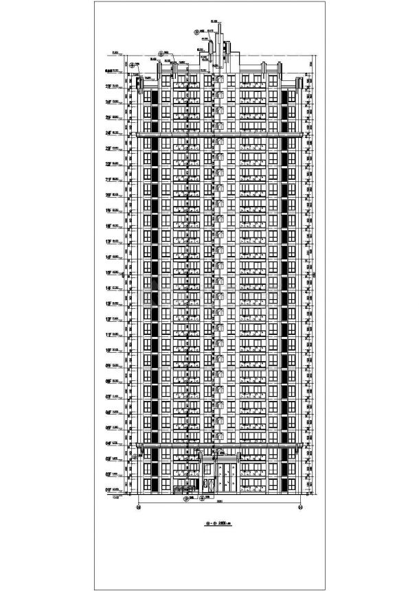 某27层剪力墙结构高层住宅楼建筑设计施工图-图一