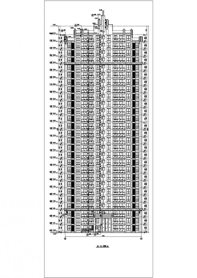 某27层剪力墙结构高层住宅楼建筑设计施工图_图1