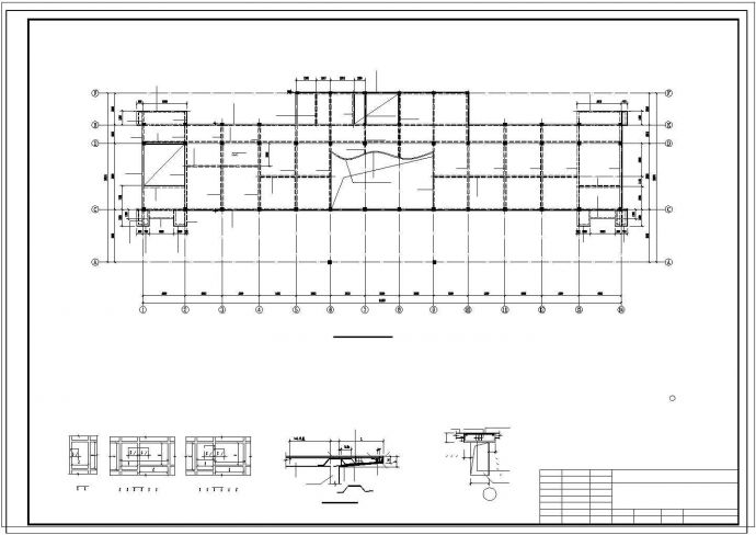安徽某6层框架办公楼结构设计图_图1