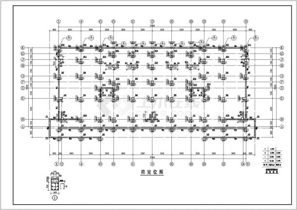 某地6+1层（带地下室）底框结构商住楼建筑结构施工图-图一