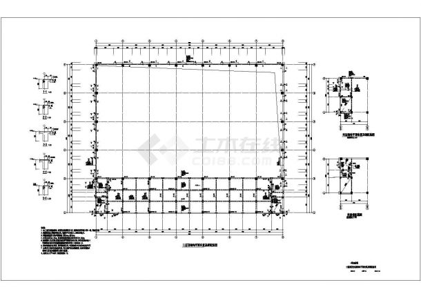 【大连】某高校3层操场结构施工图（7度抗震）-图二