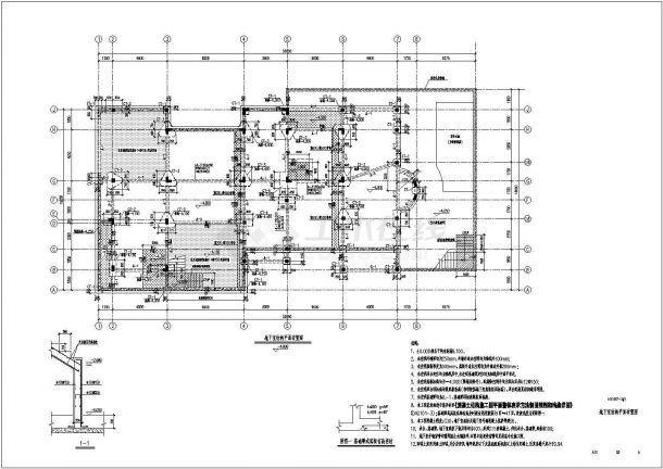 五层桩基础框架结构住宅楼结构施工图（7度抗震）-图二