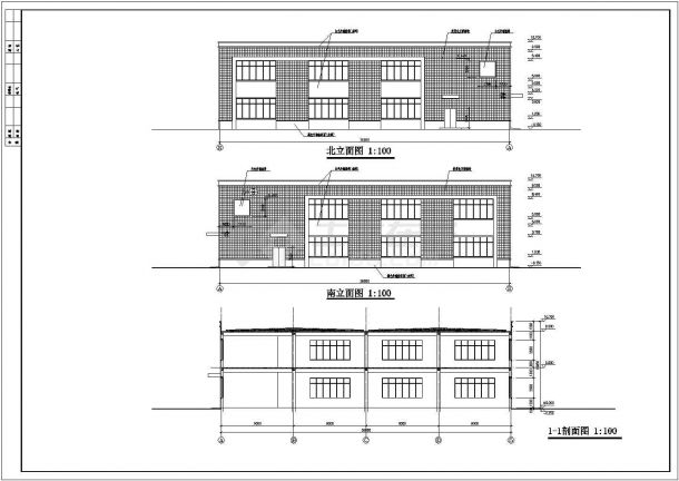 某地区2层全框架结构厂房施工图纸-图二