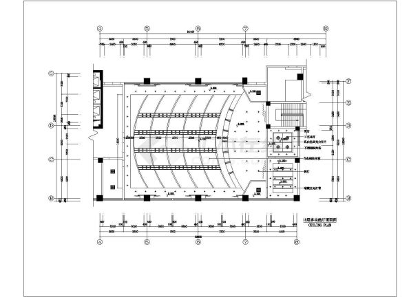 某地框架结构医院多功能厅室内装修设计施工图-图二