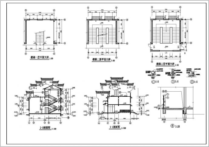 某3层异形柱框架别墅结构设计图_图1