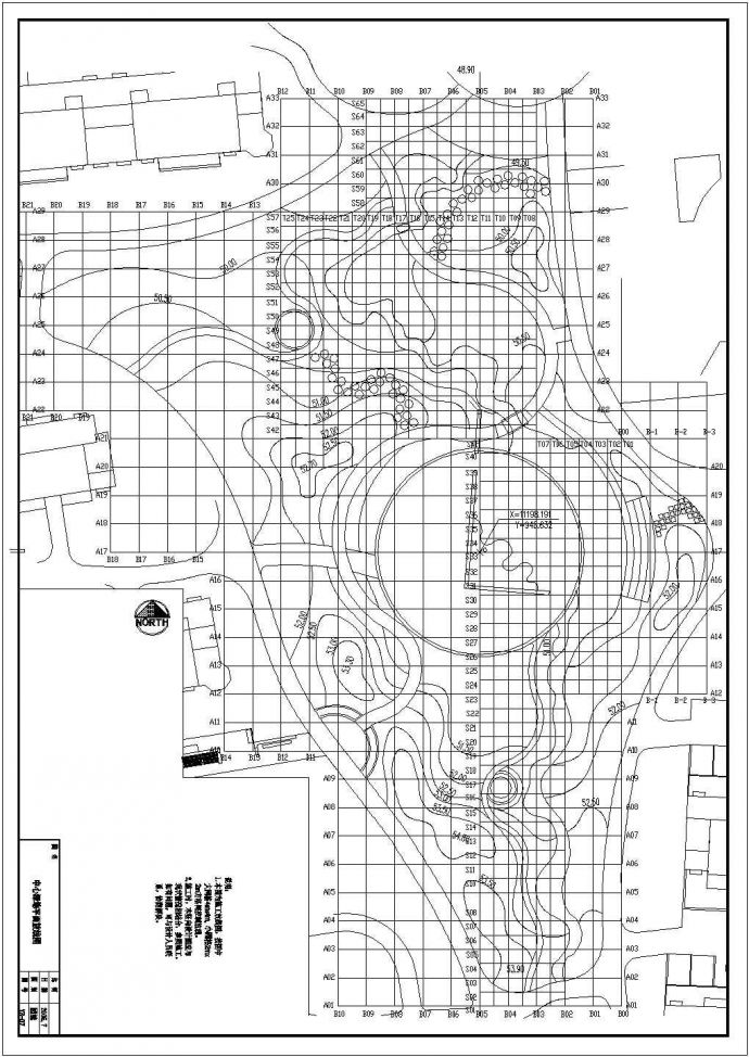 某绿地园林广场规划全套施工说明图纸_图1