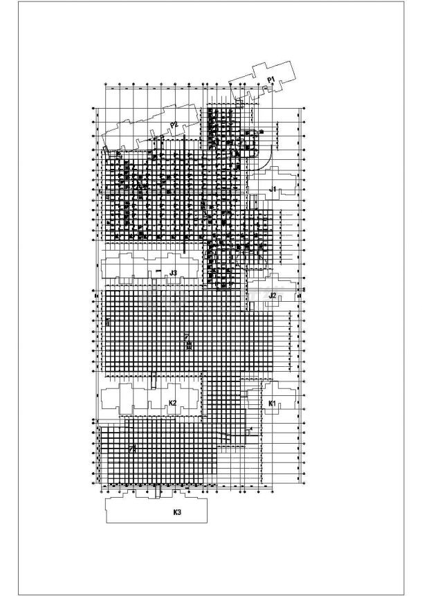 地下一层框架结构车库结构设计施工图（7度抗震）-图二