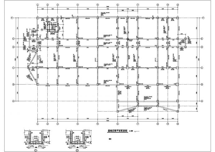 五河某小学行政框架结构办公楼结构设计图_图1