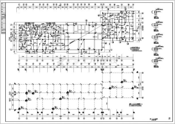 六层底框住宅结构设计图(独立基础)-图一