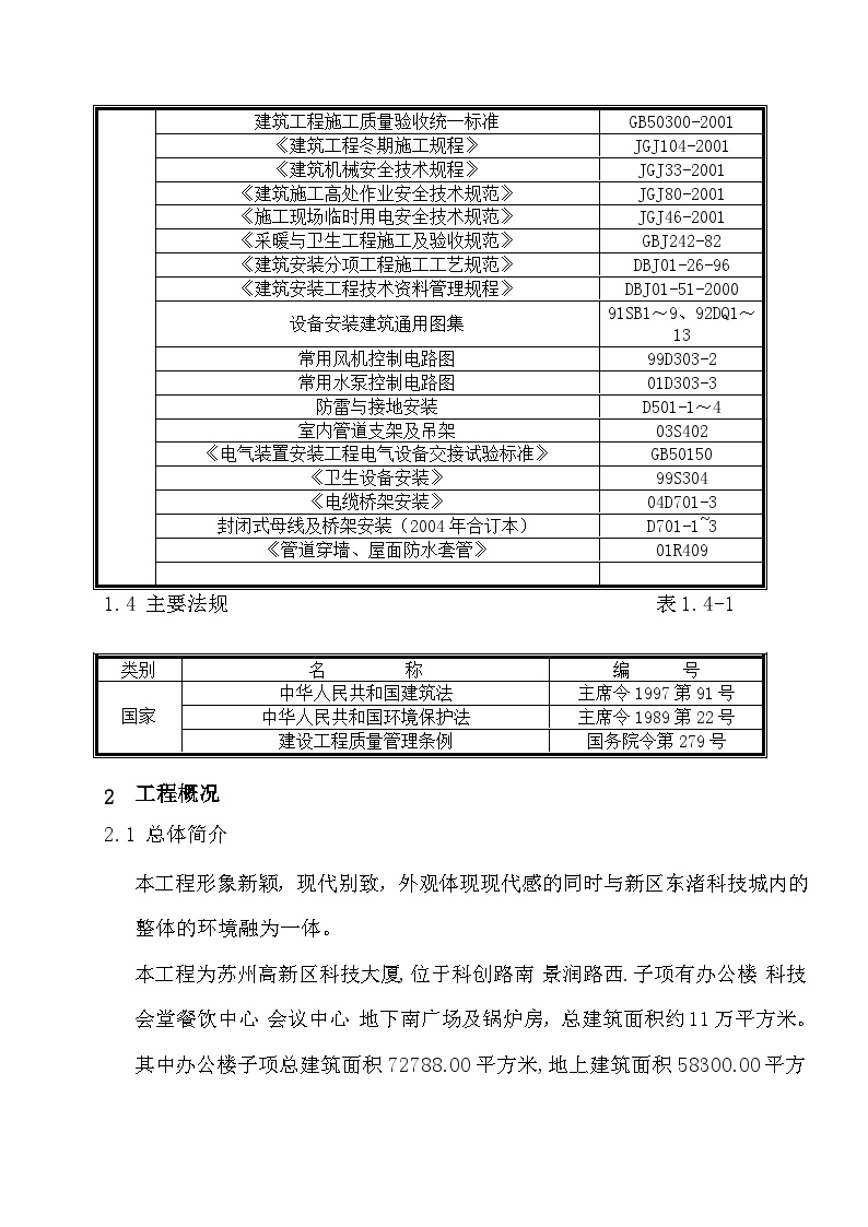 区科技大厦机电安装工程施工组织设计方案.doc-图二