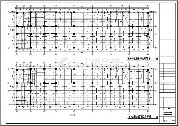 沭阳县某15层框架结构医院结构设计图-图一