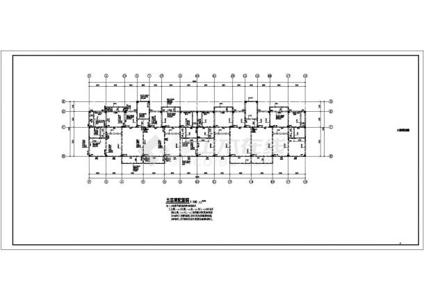 六层独立基础带阁楼框架住宅结构施工图（6度抗震）-图一