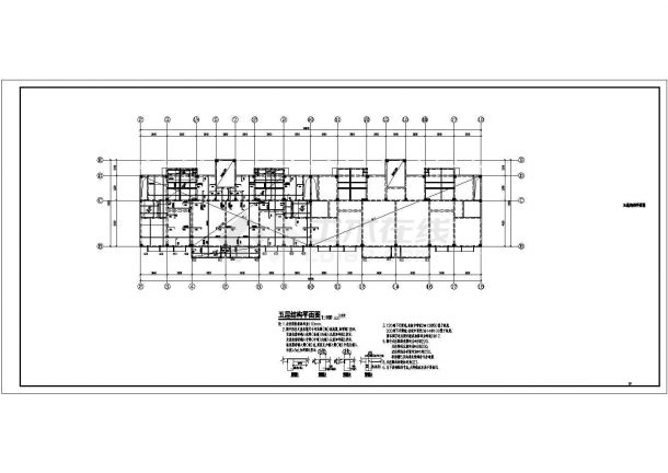 六层独立基础带阁楼框架住宅结构施工图（6度抗震）-图二