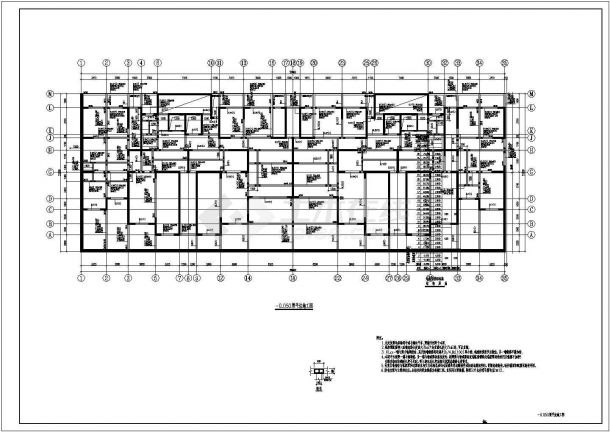 二十六层剪力墙CFG桩住宅结构施工图（6度抗震）-图一