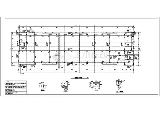 六层独立基础框架厂房结构设计施工图-图一