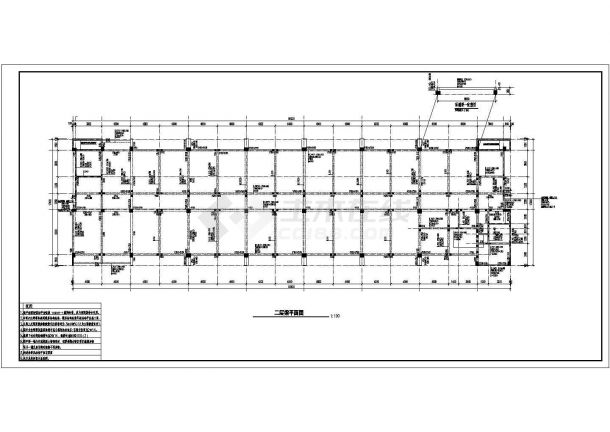 六层独立基础框架厂房结构设计施工图-图二
