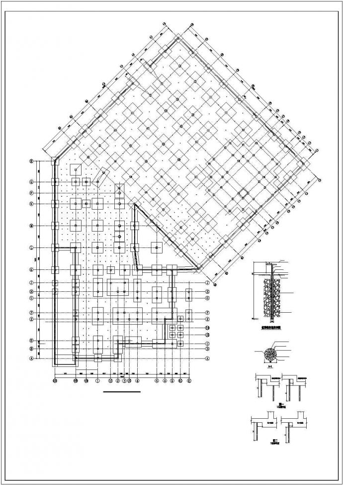 水下单层框架结构地下室施工图_图1