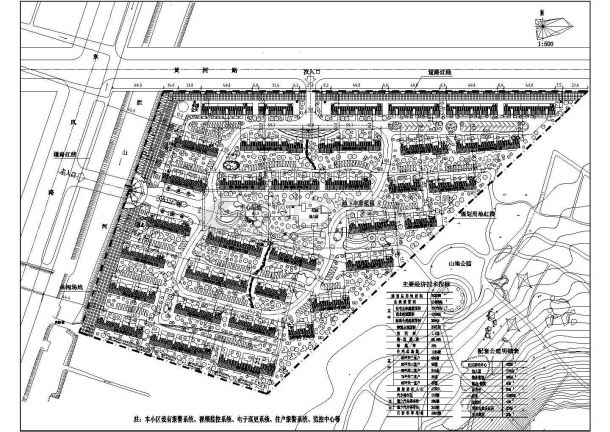 某大型住宅小区总平面图规划设计方案图-图一