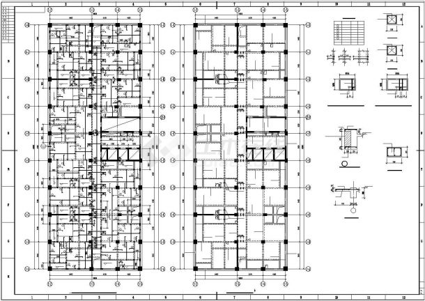 某29层框架剪力墙大厦结构设计图-图一
