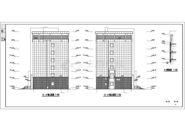 某六层框架办公楼建筑结构设计图-图二