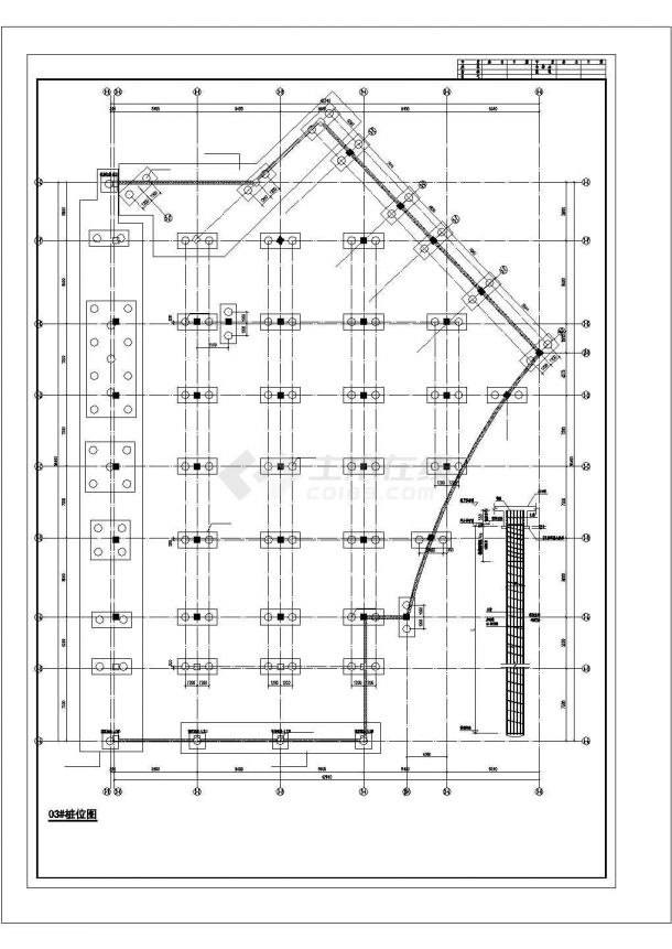 某4层框架结构灌注桩综合楼结构设计图-图二