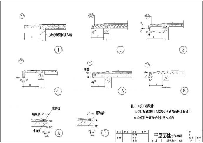 卷材屋面建筑构造图（包括全面的节点详图）_图1