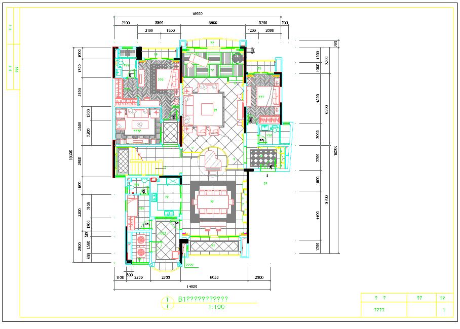 星河湾B1复式住宅装修设计施工图