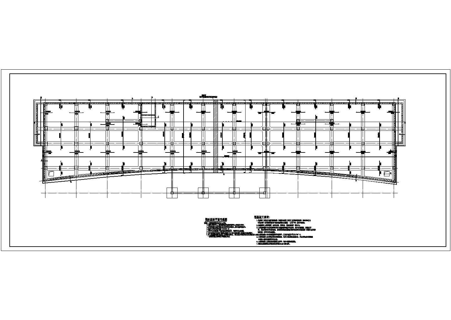 六层筏形基础框架综合楼结构施工图（8度抗震）