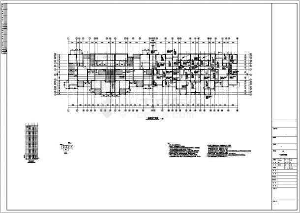 【包头】二十四层筏形基础剪力墙住宅结构施工图（8度抗震）-图二