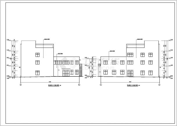 某消防队三层框架结构综合楼建筑设计方案图-图二