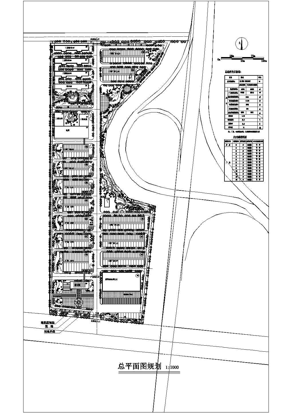 某城市厂区cad规划设计图