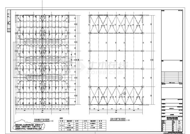 绵州市某中学钢屋架结构风雨操场建筑施工图-图二