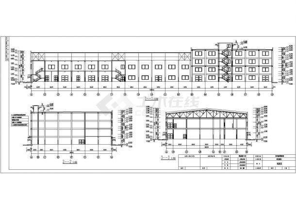 集宁市三层排架结构淀粉车间建筑设计施工图-图二