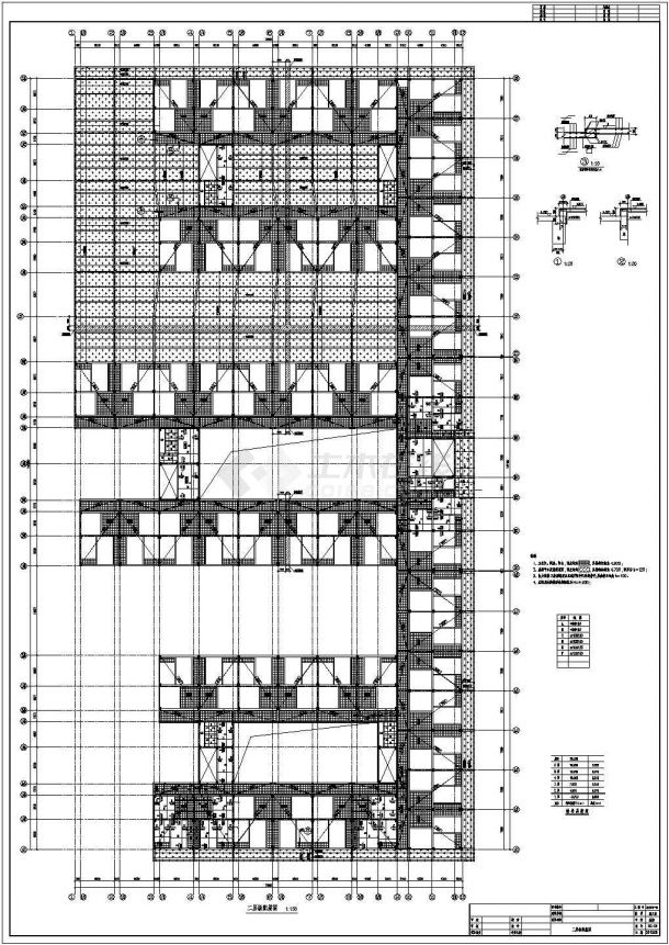 广州某六层框架宿舍结构设计图-图二