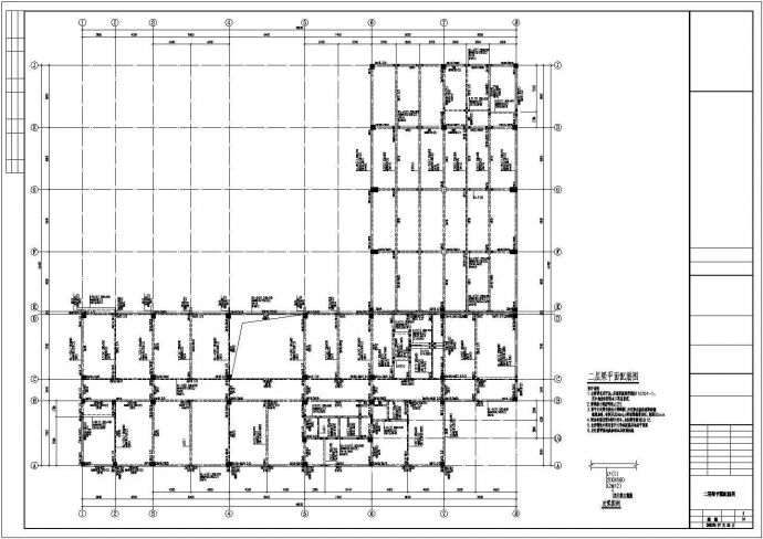 六层桩基础框架结构办公楼结构施工图_图1