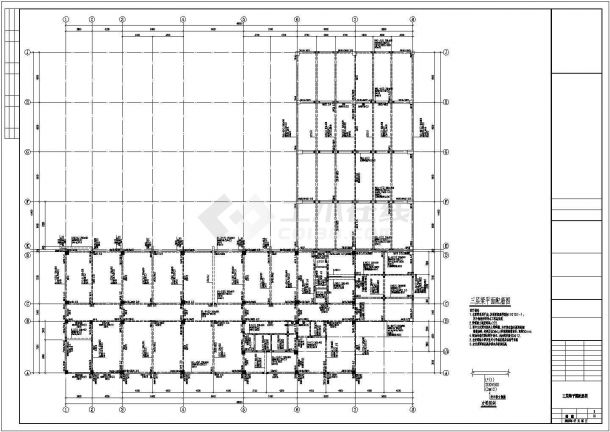 六层桩基础框架结构办公楼结构施工图-图二