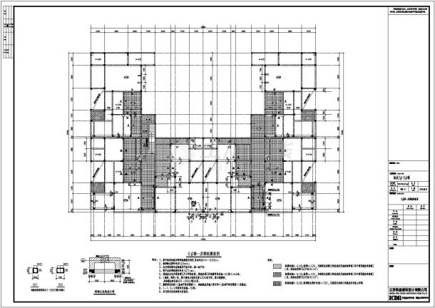 【常州】4层筏形基础框架结构住宅结构施工图-图二